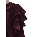 Designer velvet Bridal abaya- Maroon Designer velvet Bridal abaya- Maroon
